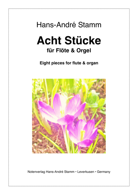 Free Sheet Music Eight Pieces For Flute And Organ