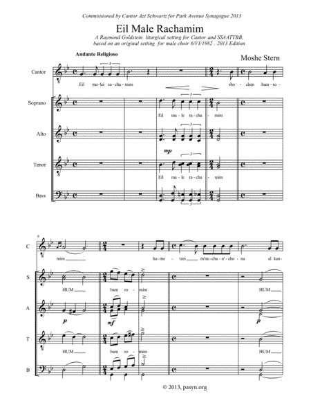 Eil Male Rachamim Sheet Music