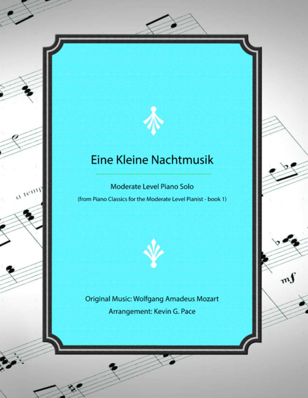 Eine Kleine Nachtmusik Moderate Level Piano Solo Sheet Music