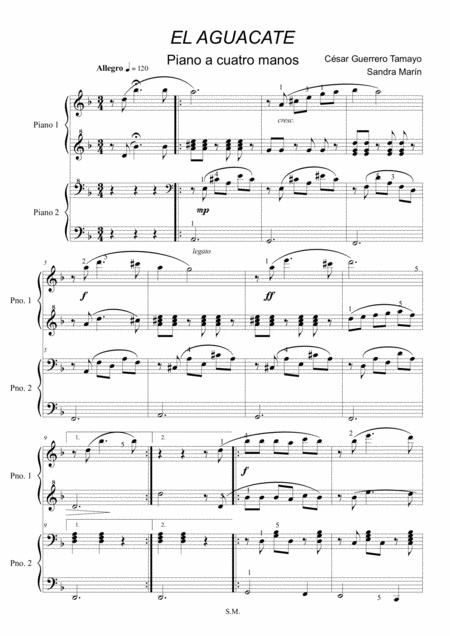 Free Sheet Music El Aguacate