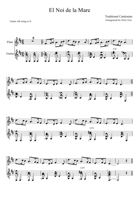 Free Sheet Music El Noi De La Mare