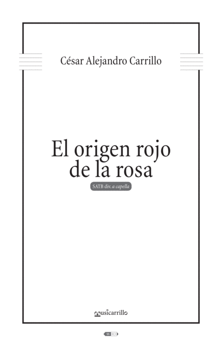 El Origen Rojo De La Rosa Sheet Music