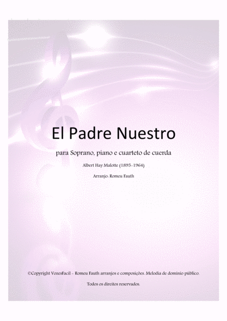 Free Sheet Music El Padre Nuestro Score And Parts