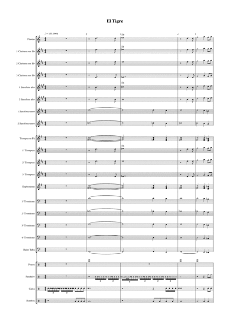 El Tigre Marching Band Sheet Music