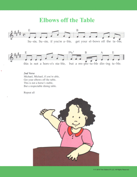 Elbows Off The Table Sheet Music