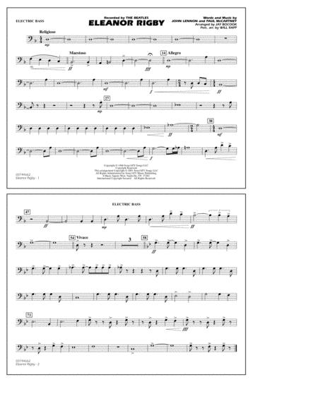 Free Sheet Music Eleanor Rigby Arr Jay Bocook Electric Bass