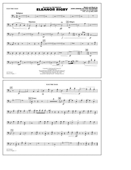 Eleanor Rigby Arr Jay Bocook Electric Bass Sheet Music