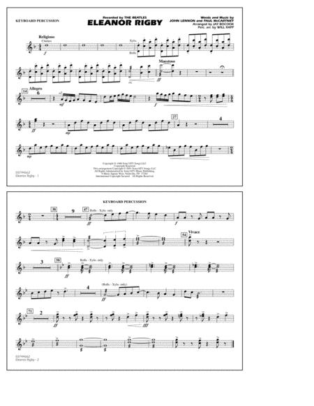 Free Sheet Music Eleanor Rigby Arr Jay Bocook Keyboard Percussion