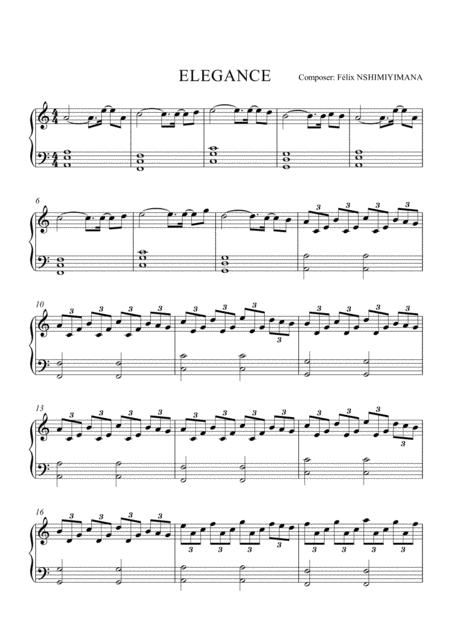 Free Sheet Music Elegance By N Flix Piano Solo