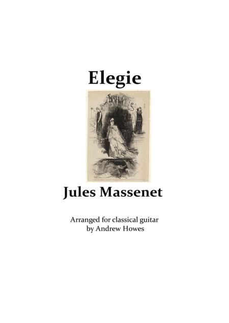 Free Sheet Music Elegie Massenet