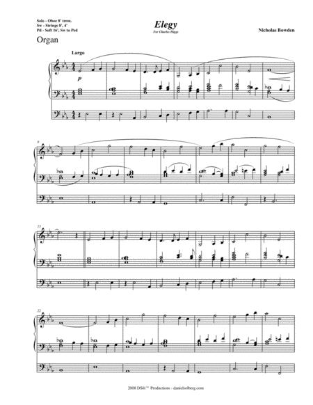 Free Sheet Music Elegy For Organ Solo With Optional Orchestra