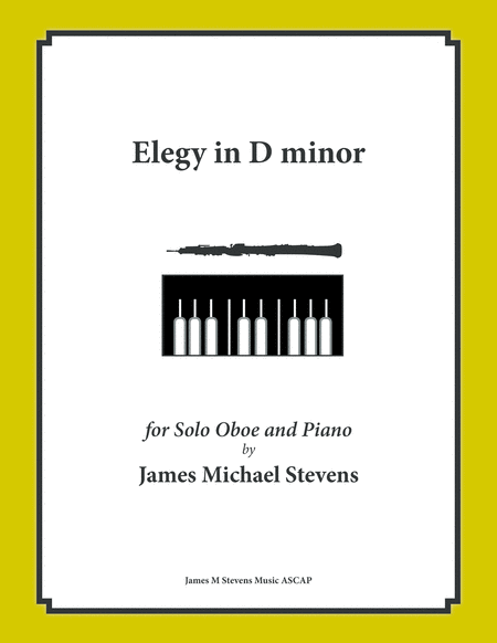 Elegy In D Minor Oboe And Piano Sheet Music