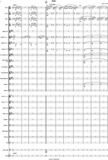 Elegy Score Sheet Music