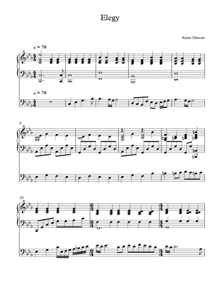 Free Sheet Music Elegy