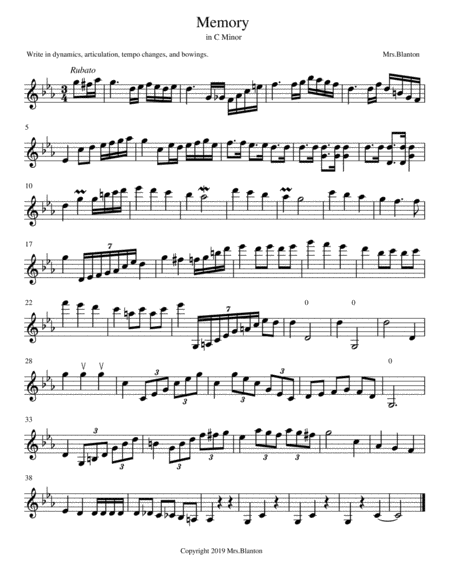 Free Sheet Music Eleven A Unique Unaccompanied Violin Solo