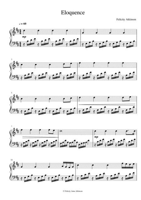 Eloquence Sheet Music