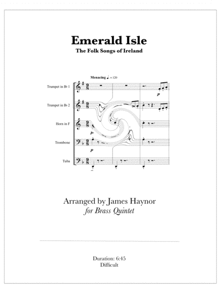 Emerald Isle The Folk Songs Of Ireland For Brass Quintet Sheet Music