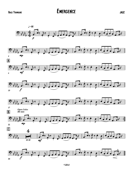 Emergence Bass Trombone Sheet Music