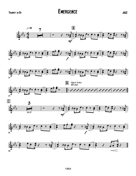 Emergence Trumpet Sheet Music