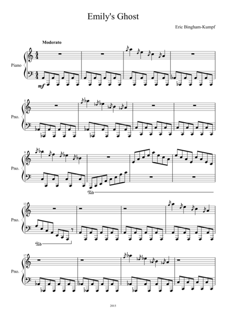 Free Sheet Music Emilys Ghost