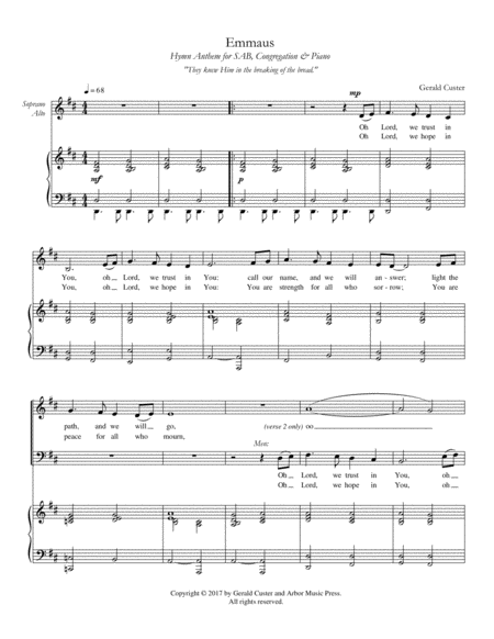 Emmaus Sheet Music