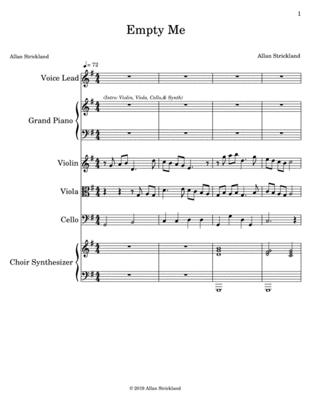 Empty Me Sheet Music