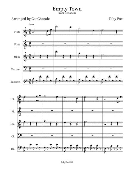 Free Sheet Music Empty Town For Woodwind Quintet