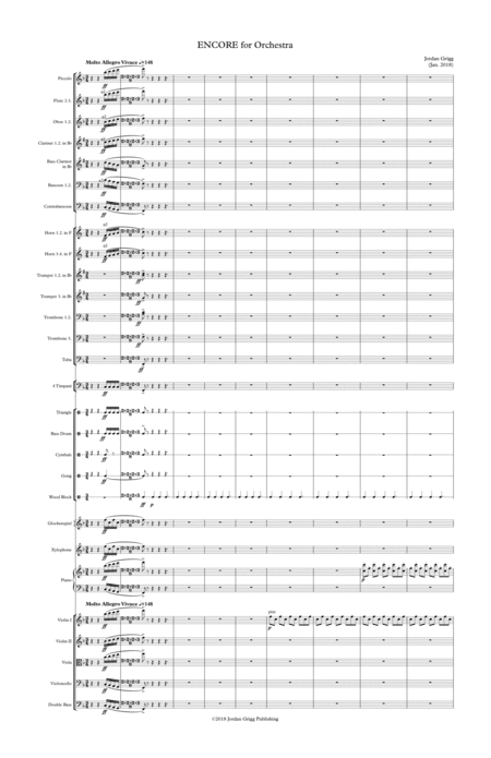 Encore For Orchestra Sheet Music