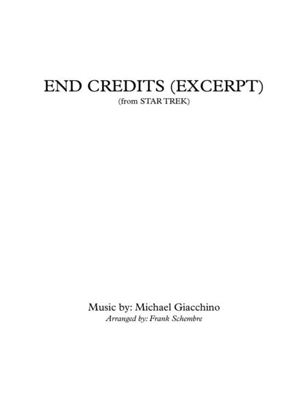 End Credits From Star Trek Sheet Music