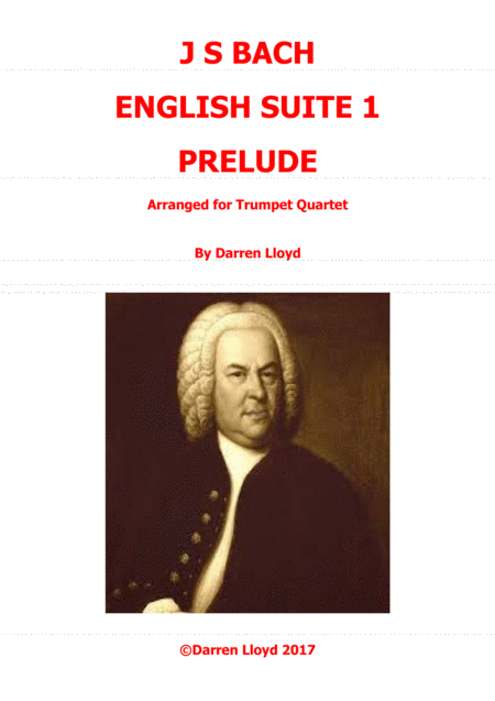 English Suite Prelude For Trumpet Quartet Sheet Music