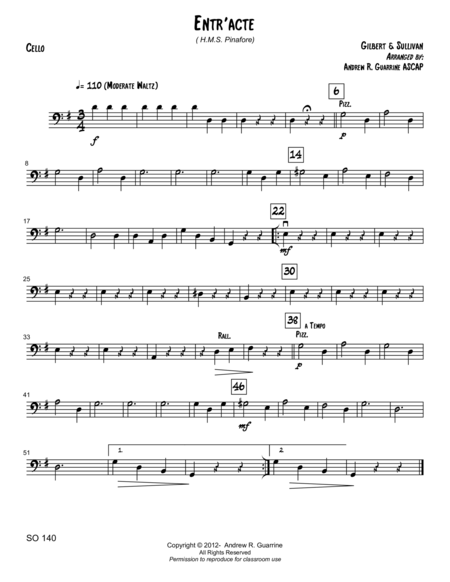 Free Sheet Music Entr Acte