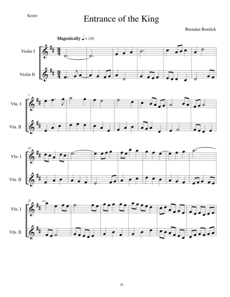 Entrance Of The King Sheet Music