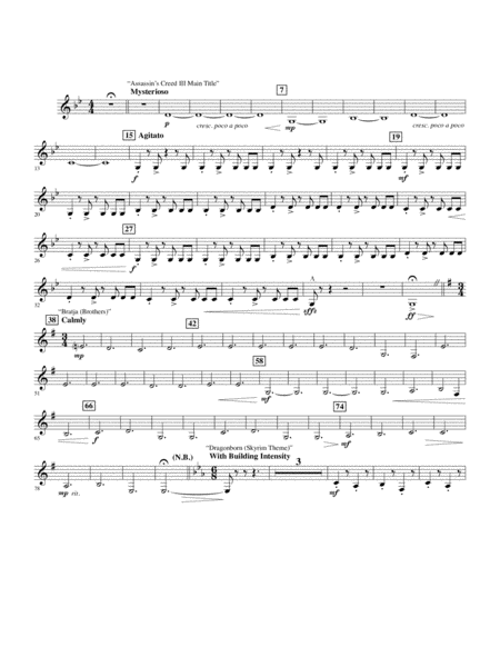 Epic Gaming Themes Bb Bass Clarinet Sheet Music