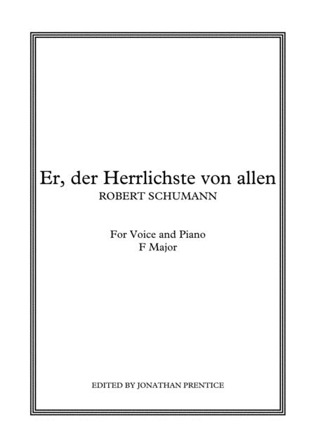 Er Der Herrlichste Von Allen F Major Sheet Music