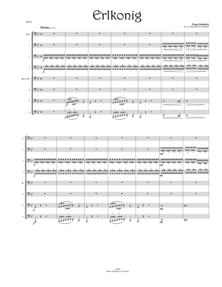 Free Sheet Music Erlkonig The Erl King