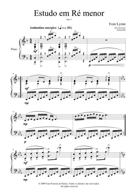 Free Sheet Music Estudo Em R Menor Opus 4