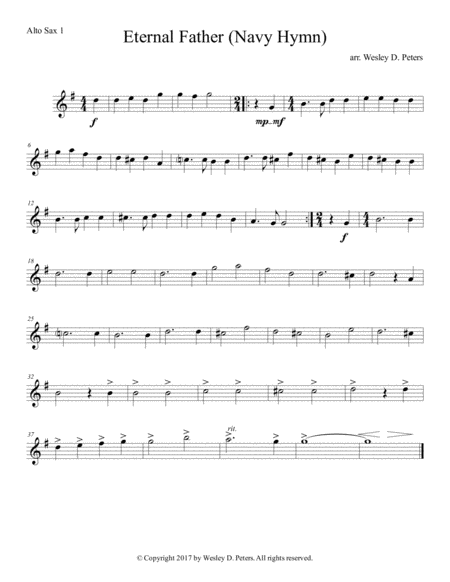 Free Sheet Music Eternal Father Strong To Save Navy Hymn