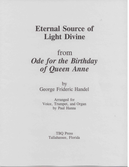 Eternal Source Of Light Divine Sheet Music