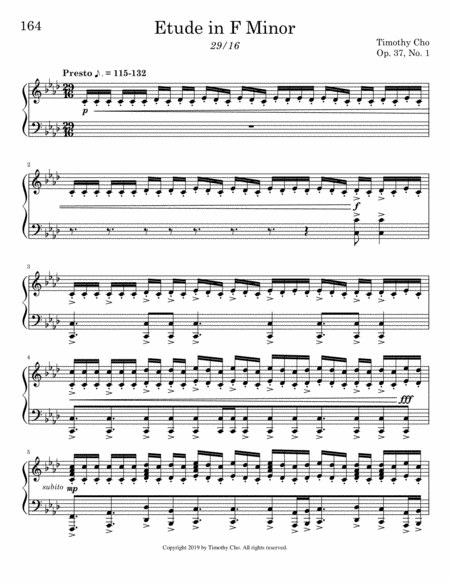 Etude In F Minor 29 16 Sheet Music