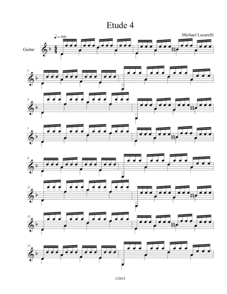 Free Sheet Music Etude No 4