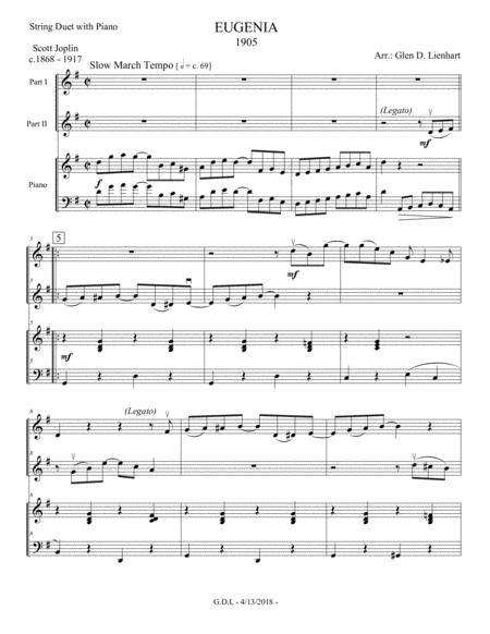 Eugenia String Duet Sheet Music