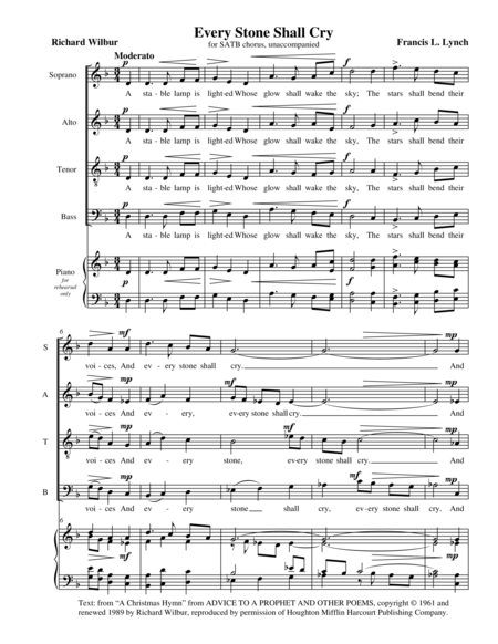 Every Stone Shall Cry Sheet Music