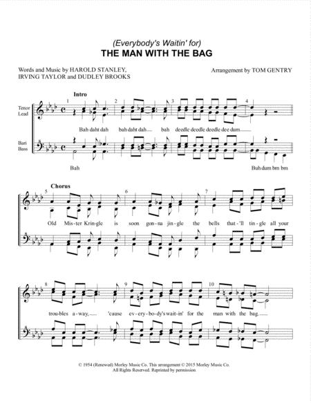 Everybody Waitin For The Man With The Bag Ssaa Sheet Music