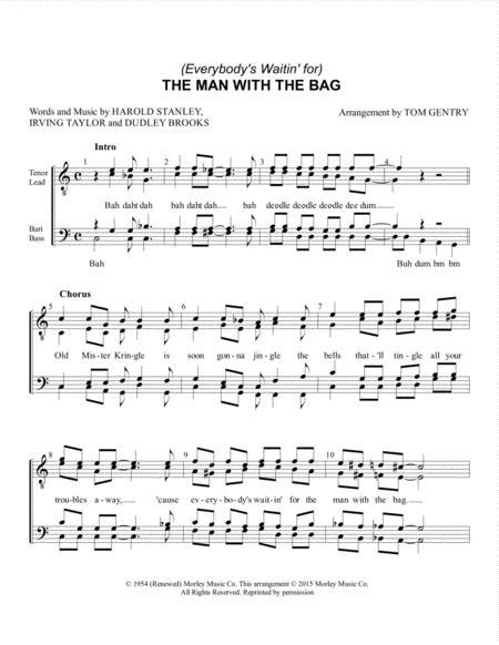 Everybody Waitin For The Man With The Bag Ttbb Sheet Music