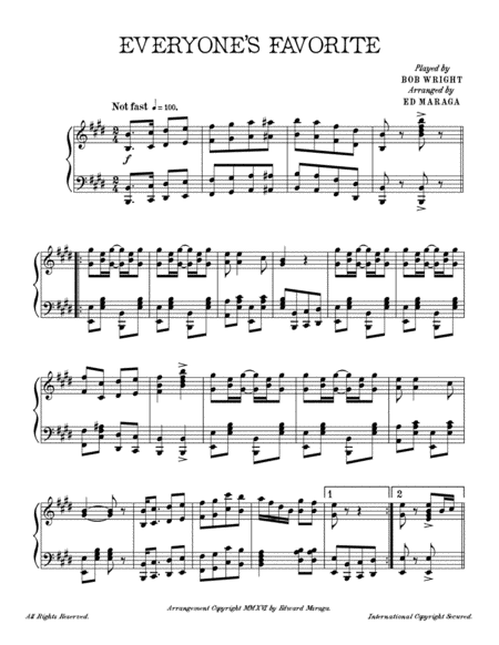 Everyones Favorite Sheet Music