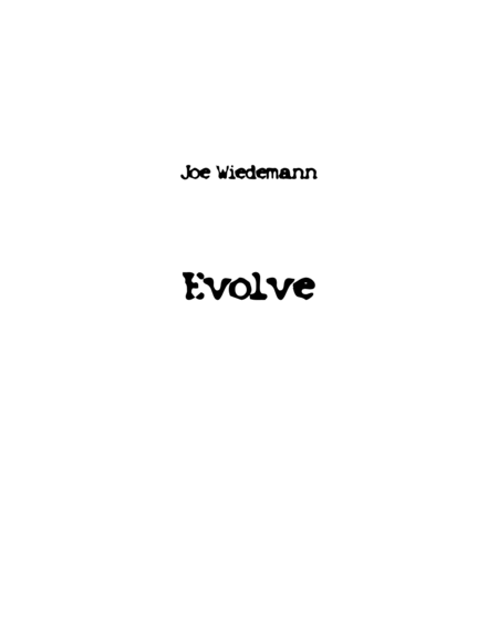 Evolve Sheet Music