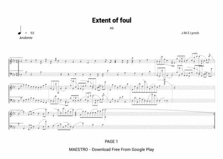 Extent Of Foul Ab92 Sheet Music