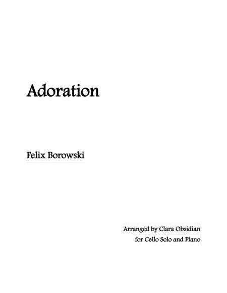 F Borowski Adoration For Cello And Piano Intermediate Sheet Music