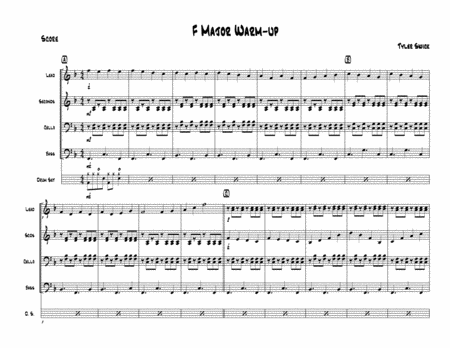 F Major Warm Up For Steel Band Sheet Music