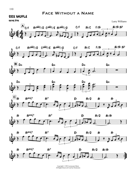 Face Without A Name Sheet Music